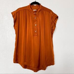 Tina + Jo Sleeveless Frayed Collar Blouse Size XS